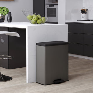 Duo Tretmülleimer Deco 26L+26L Grau
