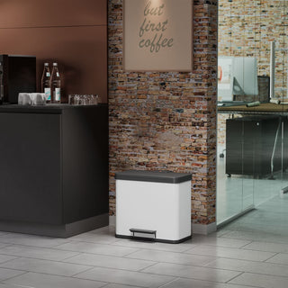 Tretmülleimer Oko Trio Plus Größe L 3×9L Weiß 0633-230