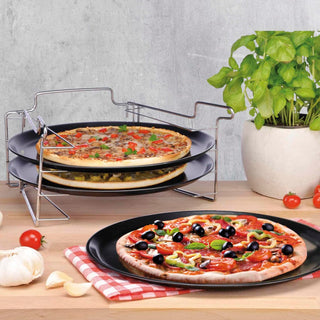 4-tlg. Pizza-Backset Schwarz