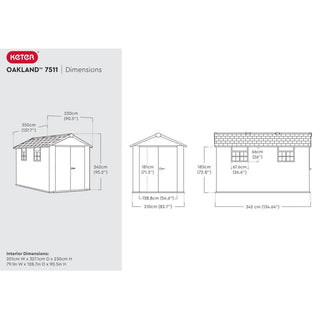 Gerätehaus Oakland 7511 Anthrazit