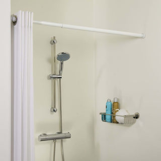 Teleskop-Duschvorhangstange 80-130 cm Weiß