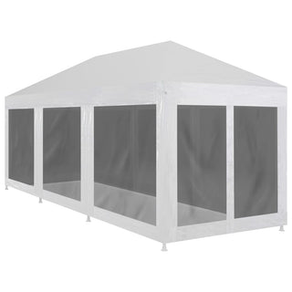Partyzelt mit 8 Mesh-Seitenwänden 9 x 3 m