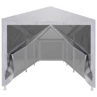Partyzelt mit 8 Mesh-Seitenwänden 9 x 3 m