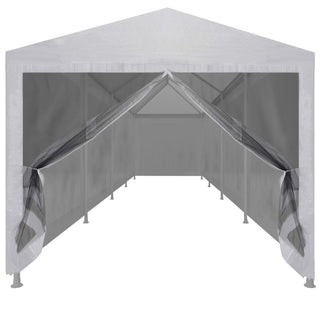 Partyzelt mit 10 Mesh-Seitenwänden 12 x 3 m