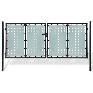 Zauntor (Einzeltor) Schwarz 300x175 cm