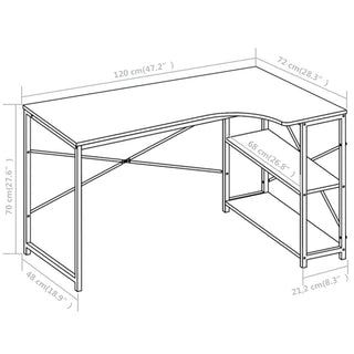 Computertisch Weiß 120x72x70 cm