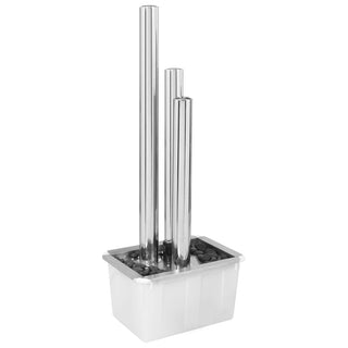 Gartenbrunnen Silbern 48x34x123 cm Edelstahl