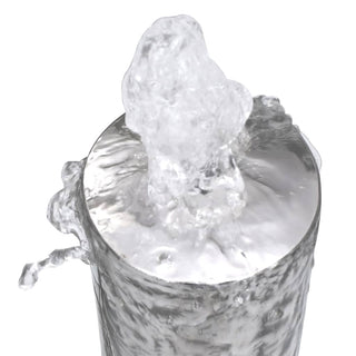 Gartenbrunnen Silbern 48x34x123 cm Edelstahl