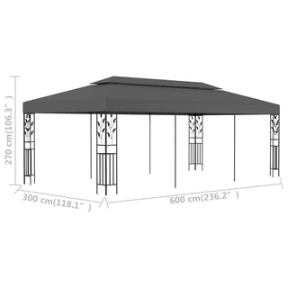 Pavillon 3×6 m Anthrazit