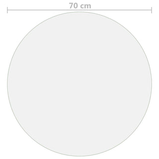 Tischfolie Matt Ø 70 cm 2 mm PVC