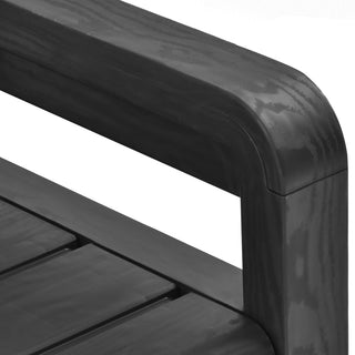 Gartenbank mit Stauraum 132,5 cm Kunststoff Anthrazit