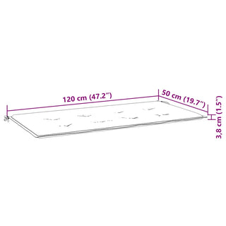 Gartenbank mit Auflage 120 cm Bambus