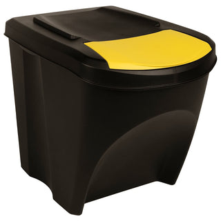 Stapelbare Mülleimer 3 Stk. Anthrazit 75 L