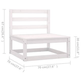 9-tlg. Garten-Lounge-Set mit Kissen Massivholz Kiefer