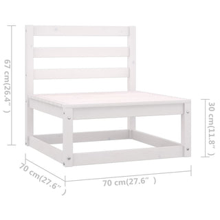 9-tlg. Garten-Lounge-Set mit Kissen Massivholz Kiefer