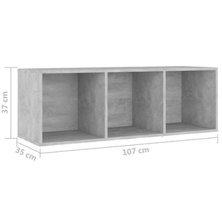 TV-Schränke 4 Stk. Betongrau 107x35x37 cm Holzwerkstoff
