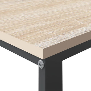 Computertisch Schwarz und Eiche-Optik 110x60x73cm Holzwerkstoff