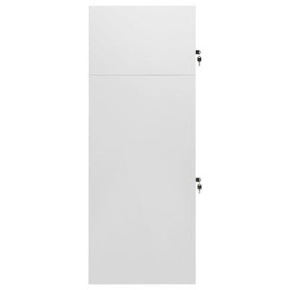Sattelschrank Hellgrau 53x53x140 cm Stahl