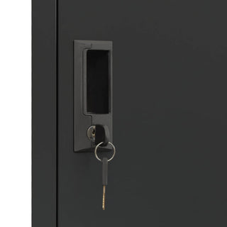 Schließfachschrank Anthrazit 38x40x180 cm Stahl