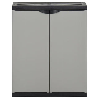 Mülltonnenbox Grau und Schwarz 68x40x85 cm PP