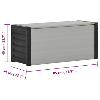 Mülltonnenbox Grau 85x34x40 cm