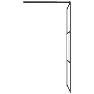 Duschwand für Walk-In Dusche 80x195 cm ESG Halbmattiert Schwarz