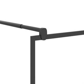 Duschwand für Walk-In Dusche 80x195 cm ESG Halbmattiert Schwarz