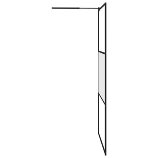 Duschwand für Walk-In Dusche 115x195 cm ESG Mattiert Schwarz