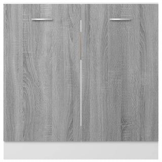 Spülenunterschrank Lyon Grau Sonoma 80x46x81,5 cm Holzwerkstoff