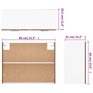 Hängeschrank Lyon Braun Eichen-Optik 80x31x60 cm Holzwerkstoff