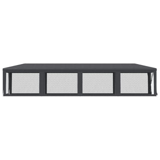 Partyzelt mit 10 Mesh-Seitenwänden Anthrazit 3x12 m HDPE
