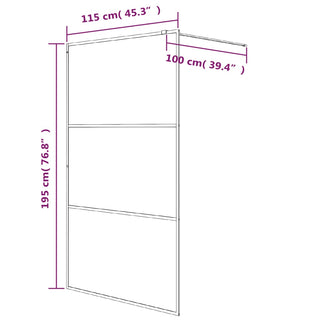 Duschwand für Begehbare Dusche Weiß 115x195 cm ESG-Klarglas