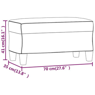 Sitzbank Creme 70x35x41 cm Kunstleder