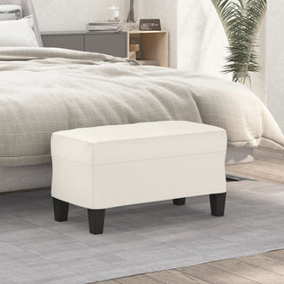Sitzbank Creme 70x35x41 cm Kunstleder