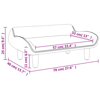 Kindersofa Braun 70x40x24 cm Stoff