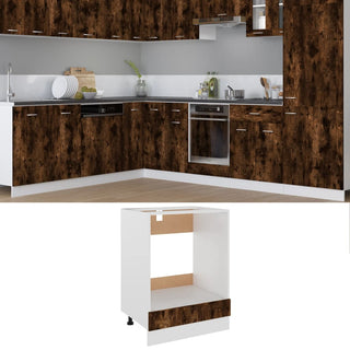 Herdumbauschrank Lyon Räuchereiche 60x46x81,5 cm Holzwerkstoff