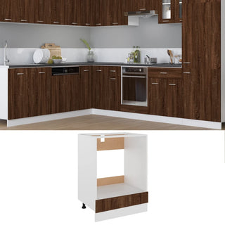 Herdumbauschrank Lyon Braun Eichen-Optik 60x46x81,5 cm Holzwerkstoff