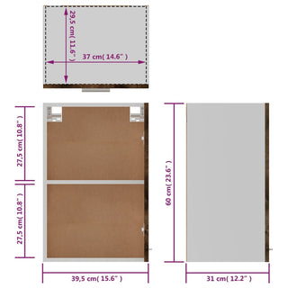 Hängeschrank Lyon Braun Eichen-Optik 39,5x31x60 cm Holzwerkstoff
