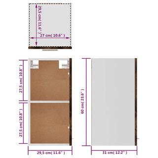 Hängeschrank Lyon Räuchereiche 29,5x31x60 cm Holzwerkstoff