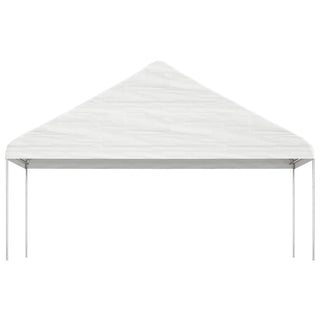 Pavillon mit Dach Weiß 6,69x5,88x3,75 m Polyethylen