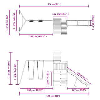 Spielturm Imprägniertes Kiefernholz