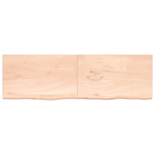 Tischplatte 200x60x(2-4) cm Massivholz Eiche Unbehandelt