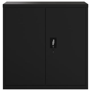 Aktenschrank Schwarz 90x40x130 cm Stahl