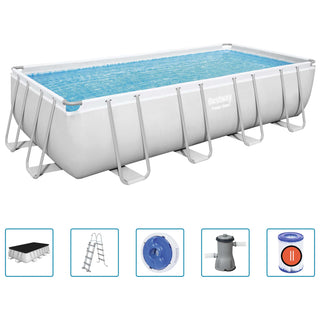Power Steel Pool-Set Rechteckig 488×244×122 cm