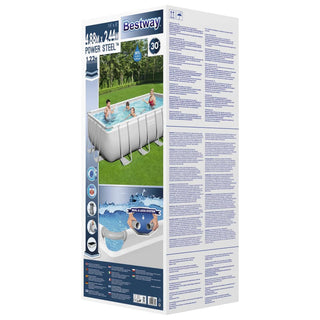 Power Steel Pool-Set Rechteckig 488×244×122 cm