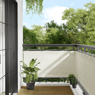 Balkon-Sichtschutz Creme 75x700 cm 100 % Polyester-Oxford