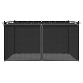 Pavillon mit Netzwänden Anthrazit 4x3 m Stahl