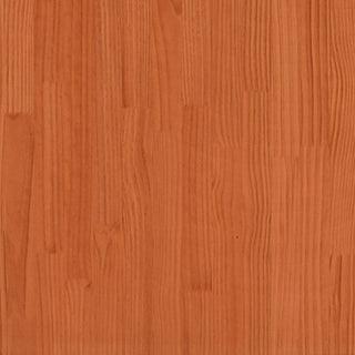 Hochbett mit Dach Wachsbraun 90x190 cm Massivholz Kiefer