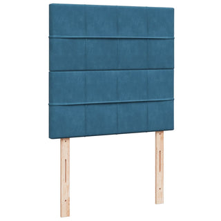 Boxspringbett mit Matratze Dunkelblau 100x200 cm Samt