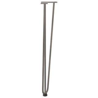 Haarnadelbeine für Konsolentische 4 Stk. Naturstahl 72 cm Massivstahl